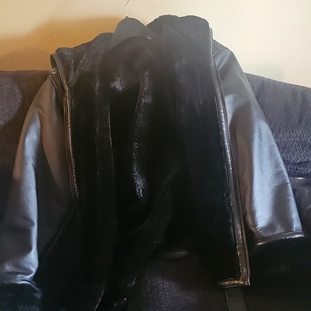 Wilson's leather,faux fur coat